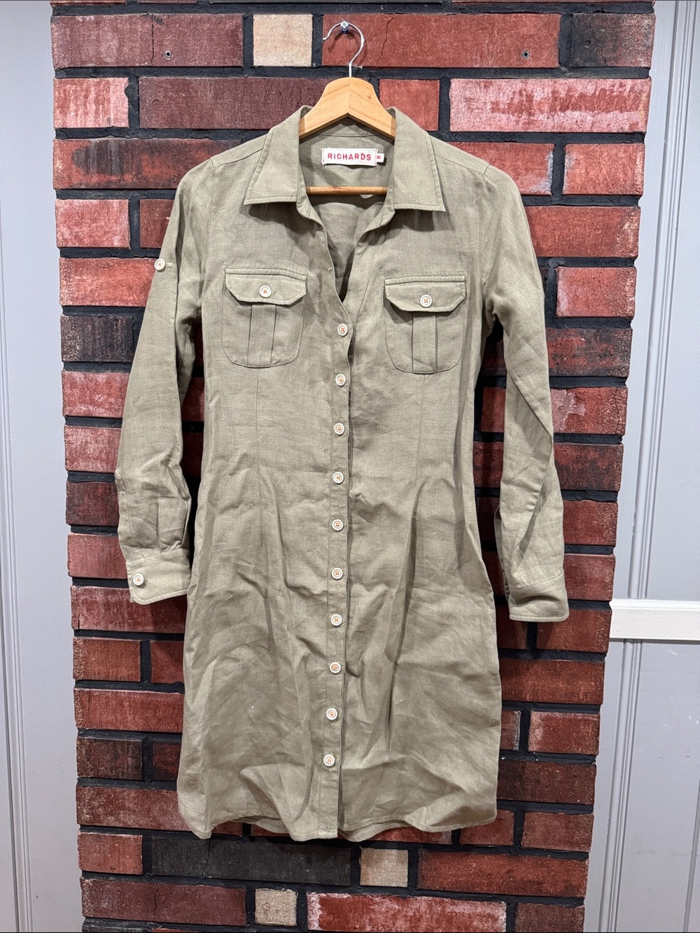 Richards  linen Button-Front Shirt Dress